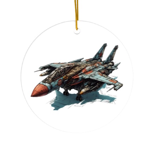 FIghter jet Ceramic Ornaments
