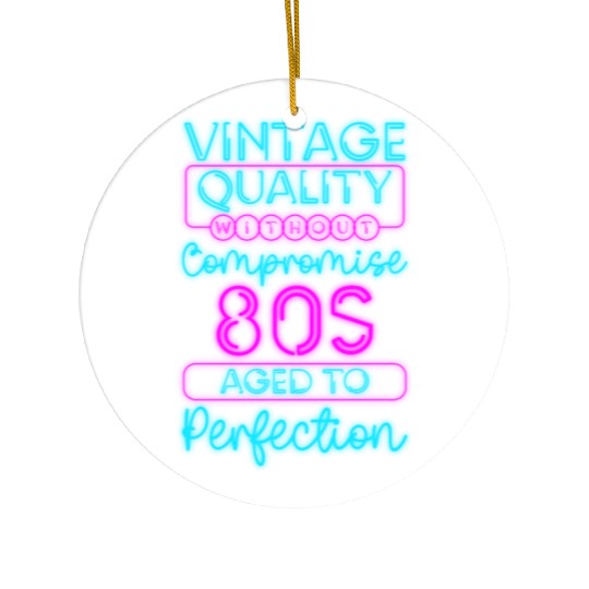 80S Old School Geek Neon Ceramic Ornaments