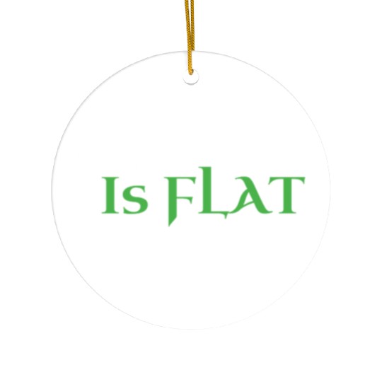 Flat Earth Green Ceramic Ornaments