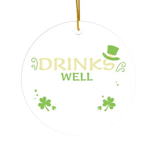 Drinks Well With Others Ceramic Ornaments