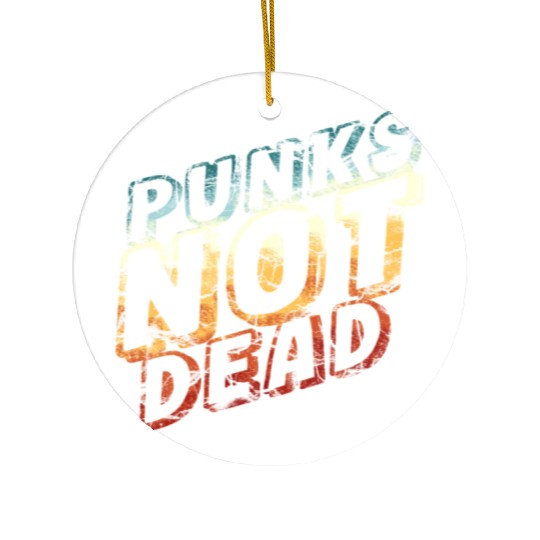 punks not dead - retro punk rock Ceramic Ornaments