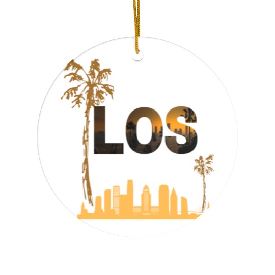 Los Angeles vibes Ceramic Ornaments