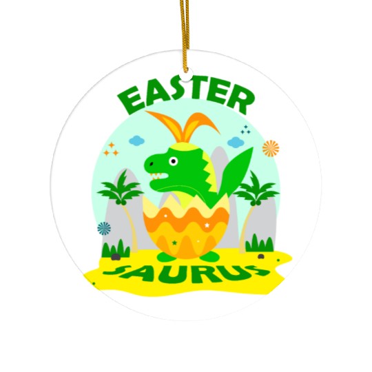 Easter Saurus Ceramic Ornaments