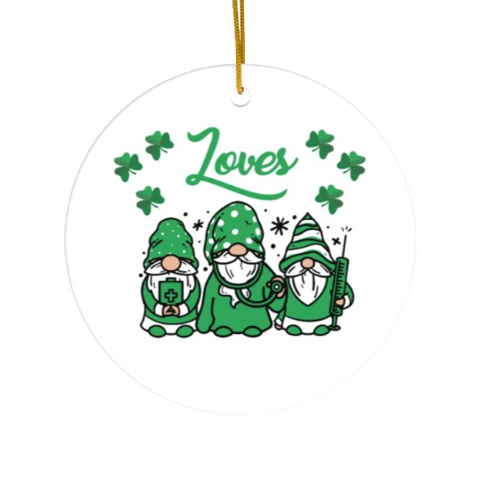 Funny Physician Assistant Loves St. Patricks Day Ceramic Ornaments