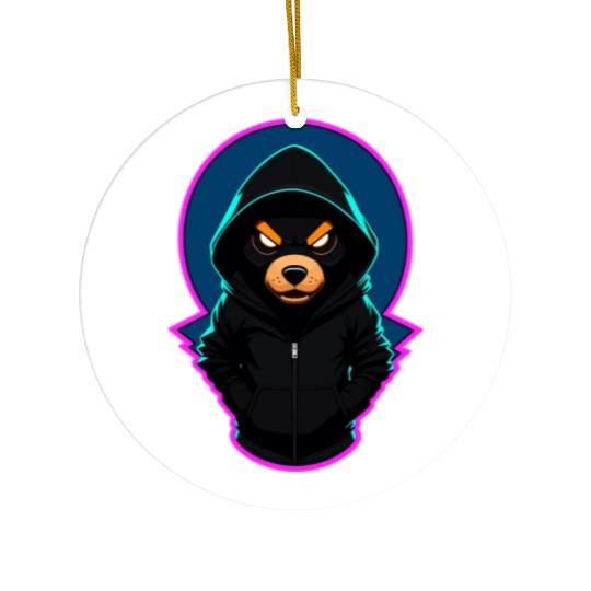 Evil Teddy Bear With Ceramic Ornaments