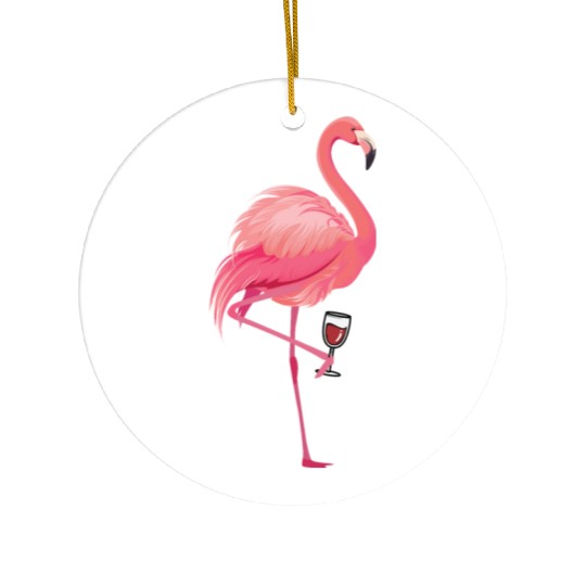 Flamingo Wine Ceramic Ornaments