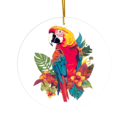 Macaw Parrot for a Bird Lover Animal Lover Ceramic Ornaments