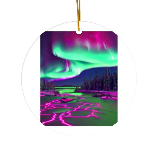 Northern Lights Ceramic Ornaments