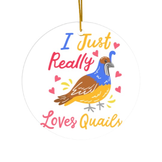 Quail Quail Lover Quail Owner Ceramic Ornaments