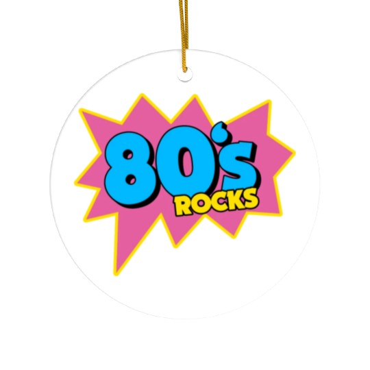 90s 80s Rocks Neon Rubic Cube Cassette Tape Ceramic Ornaments