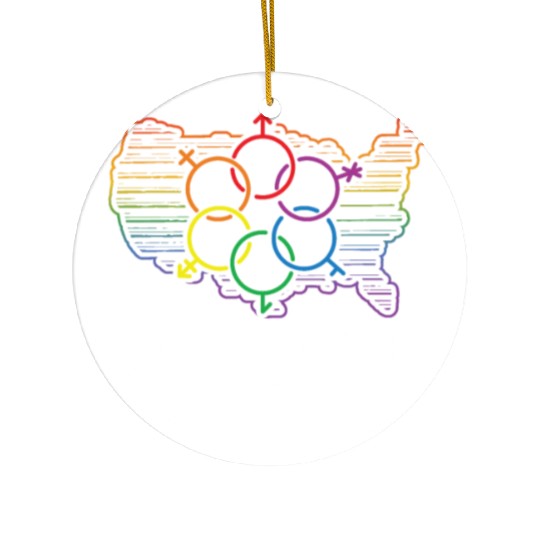 Moreno Valley Pride Flag Pride Month LGBTQ Flag Ceramic Ornaments