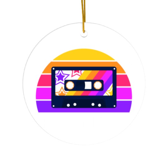 Life Is Better With 80s Music Eighties Vibe Retro Ceramic Ornaments