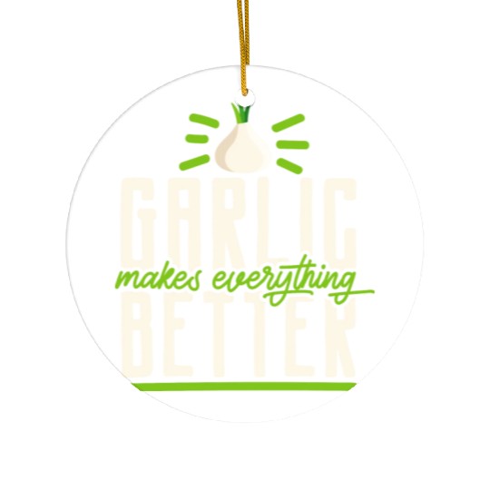 Garlic Garlic Cloves Garlic Lover Cooking Ceramic Ornaments