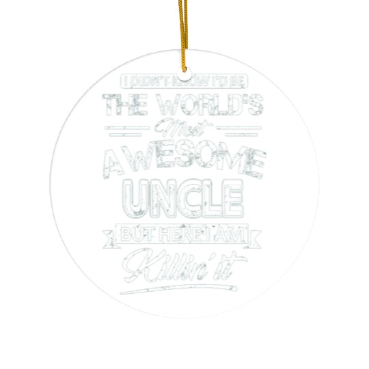 World's Most Awesome Uncle Vintage Ceramic Ornaments