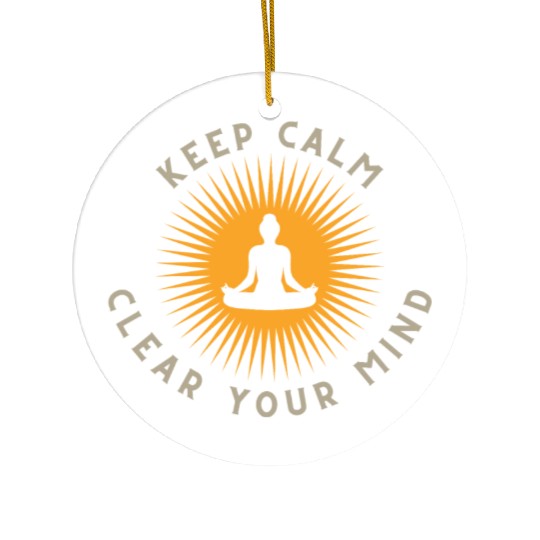 Keep Calm, Clear Your Mind Ceramic Ornaments