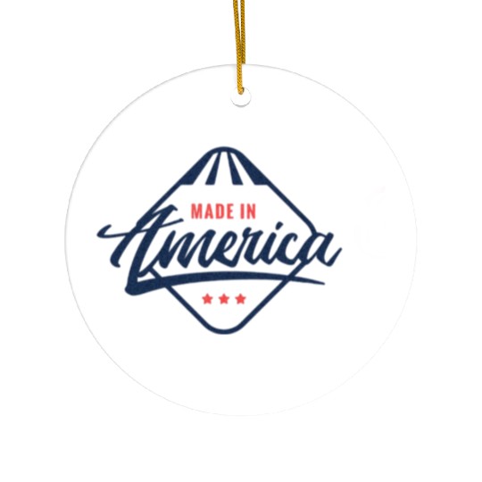 made in America Ceramic Ornaments