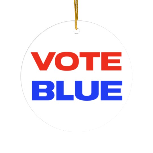 Vote Blue Democratic Party Liberal Voting Ceramic Ornaments