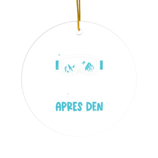 Ski the ridges, Apres the rum Ceramic Ornaments