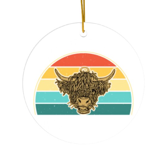 Perfection In Shaggy Packages Highland Cow Ceramic Ornaments