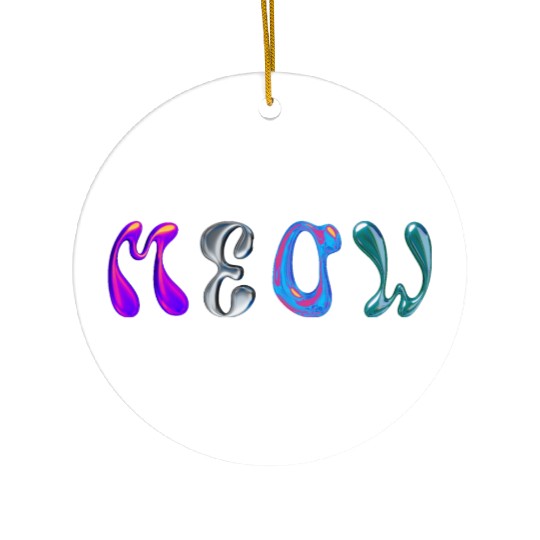 meow kitty Ceramic Ornaments