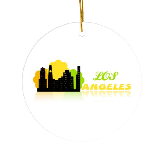los angeles Ceramic Ornaments