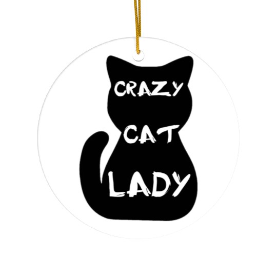 Crazy cat lady Ceramic Ornaments