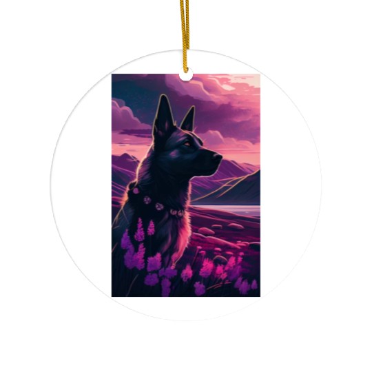 Belgian Malinois Nature Ceramic Ornaments