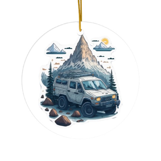 Travel adventure veichle Ceramic Ornaments
