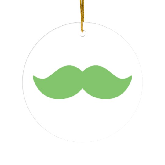 Bright green mustache november man cycling Ceramic Ornaments