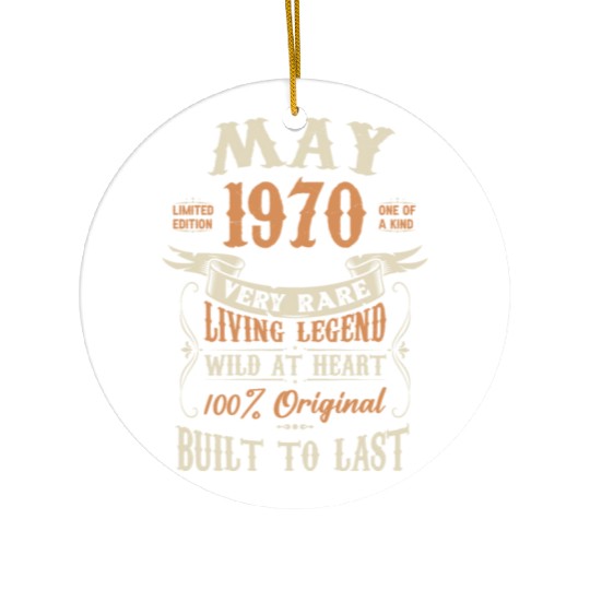 May 1970 Birthday Surprise Ceramic Ornaments