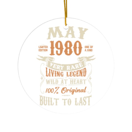 May 1980 Birthday Surprise Ceramic Ornaments