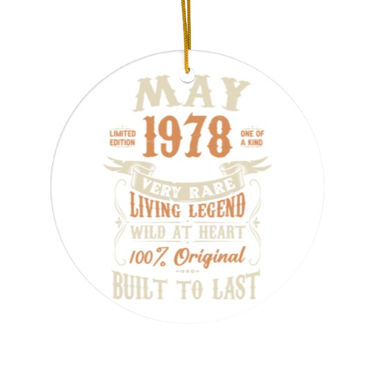 May 1978 Birthday Surprise Ceramic Ornaments