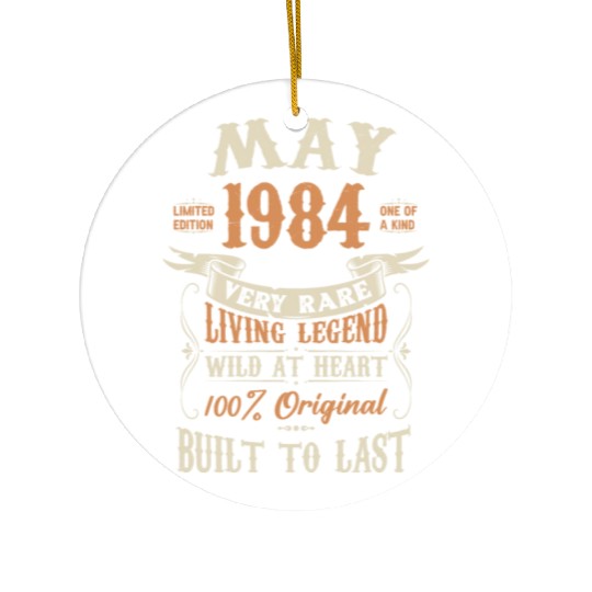 May 1984 Birthday Surprise Ceramic Ornaments