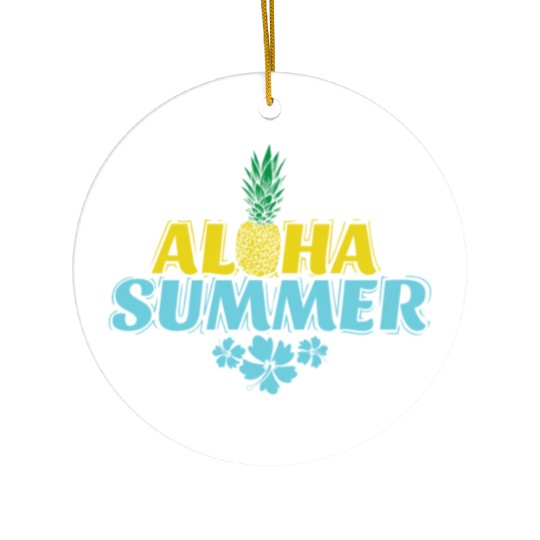 Aloha Summer Pineapple sweet Fruit tropical Ceramic Ornaments