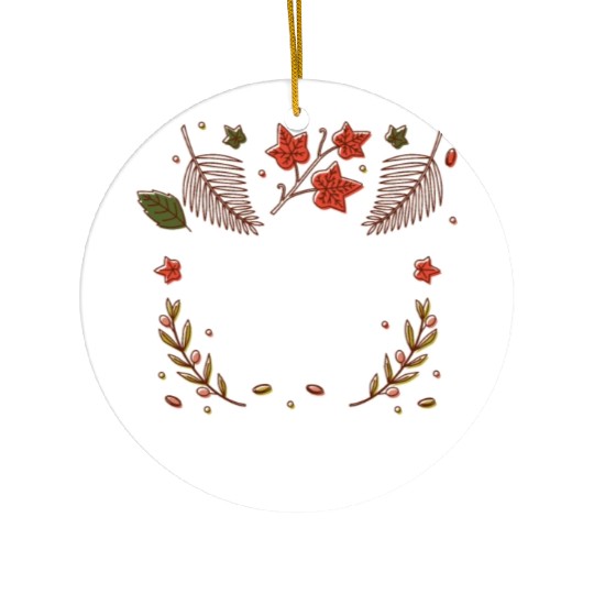 Fall For Jesus, He Never Leaves Ceramic Ornaments