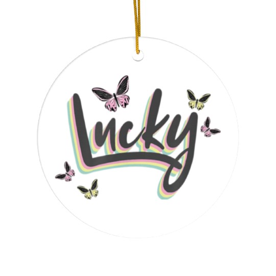 Lucky Butterflies Ceramic Ornaments