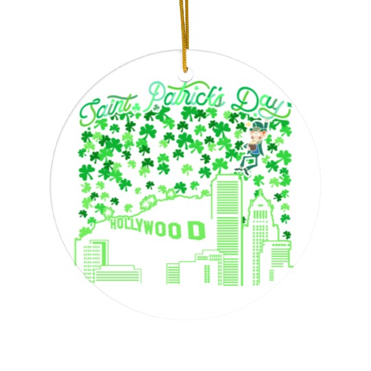 Los Angeles Saint Patricks Day Ceramic Ornaments
