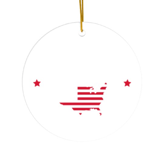Columbus Day 1492 Us Flag Ceramic Ornaments