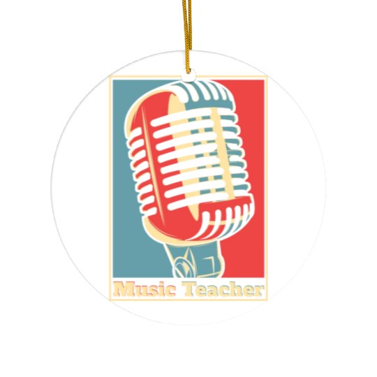 Music Teacher Poster Ceramic Ornaments