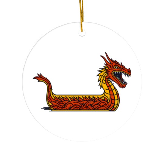 Dragon Boat Ceramic Ornaments