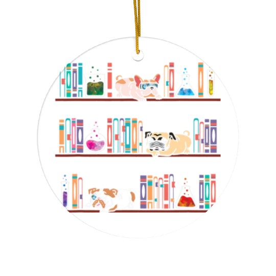 Dog Lover Biologist Science Experiment Biology Ceramic Ornaments