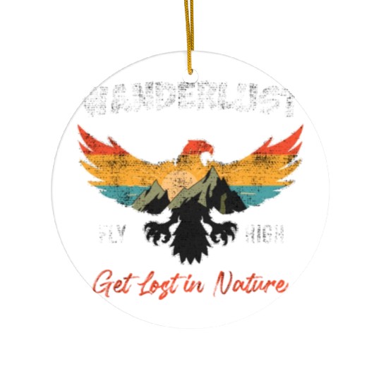 Wanderlust Mountaineer Hiking Mountain love Ceramic Ornaments
