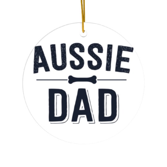 Aussie Dad Red Merle Australian Shepherd Farm Dog Ceramic Ornaments