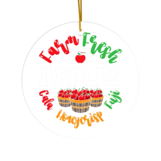 Apple Picking Farmer Fall For Toddlers Kids Women Ceramic Ornaments