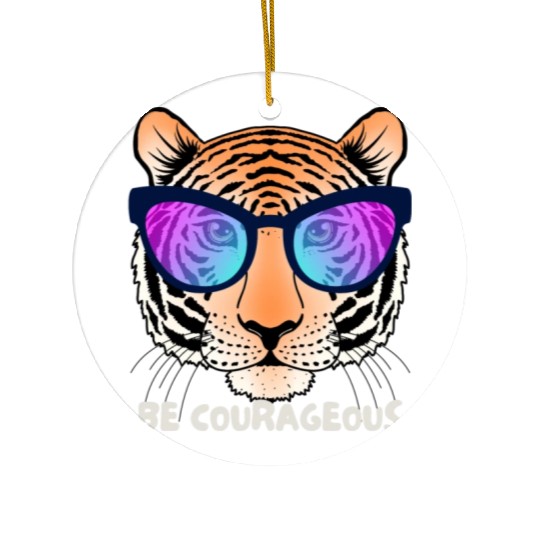 Be Courageous like a Lion Ceramic Ornaments