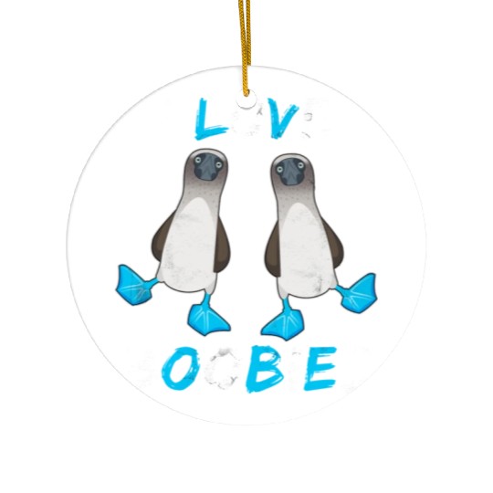 I Love Boobies Funny Booby Bird Ceramic Ornaments