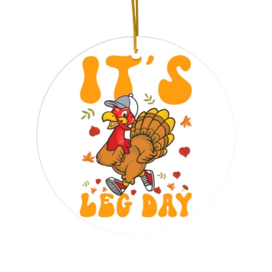 Thanksgiving Turkey Trot Squad Running Ceramic Ornaments