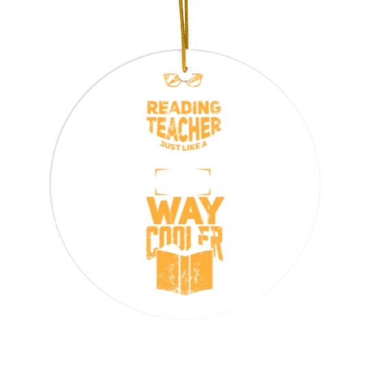 Cool Reading Teacher Ceramic Ornaments