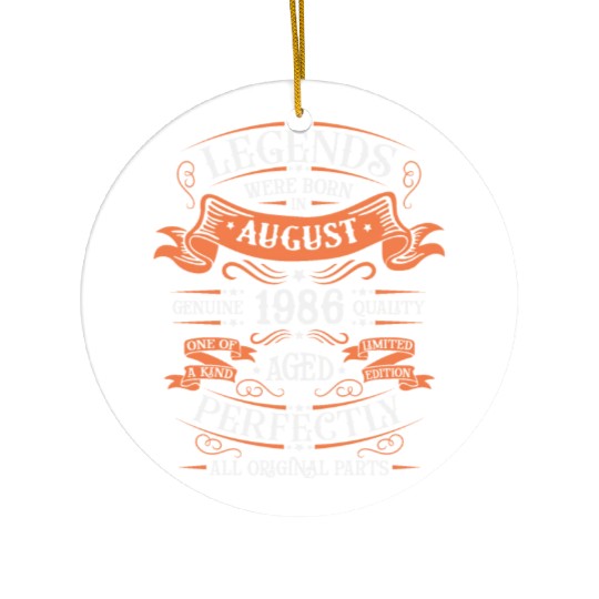 August 1986 anniversary 1986 legends August Ceramic Ornaments