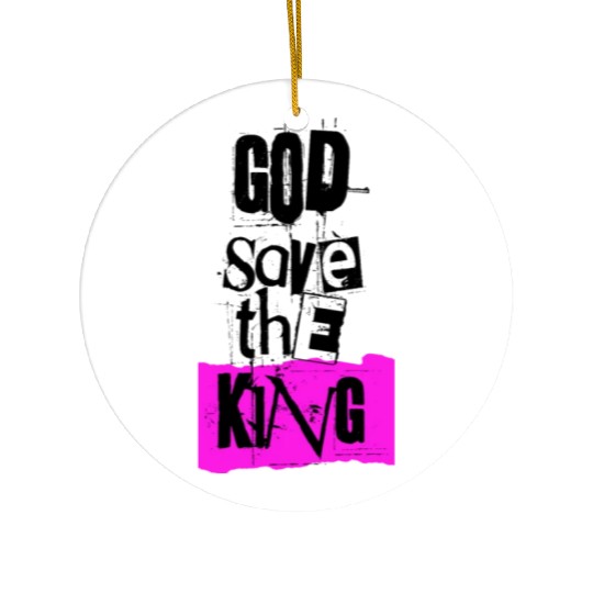 God Save The King Charles British Royal Punk Ceramic Ornaments